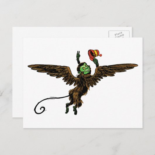  tovenaar van Oz, boze vliegende aap Briefkaart (Voorkant / Achterkant)