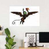 tovenaar van Oz, boze vliegende aap Poster (Thuiskantoor)