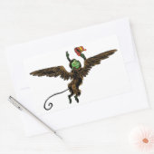 tovenaar van Oz, boze vliegende aap Rechthoekige Sticker (Envelop)