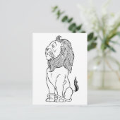 Tovenaar van Oz, Brave Cowarly Lion Briefkaart (Staand voorkant)