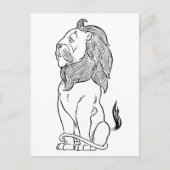  Tovenaar van Oz, Brave Cowarly Lion Briefkaart (Voorkant)