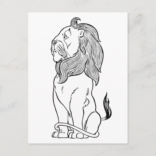 Tovenaar van Oz, Brave Cowarly Lion Briefkaart (Voorkant)