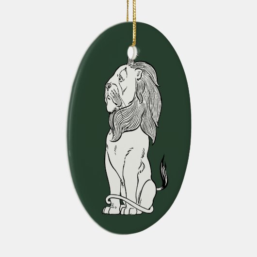  Tovenaar van Oz, Brave Cowarly Lion Keramisch Ornament (Rechts)