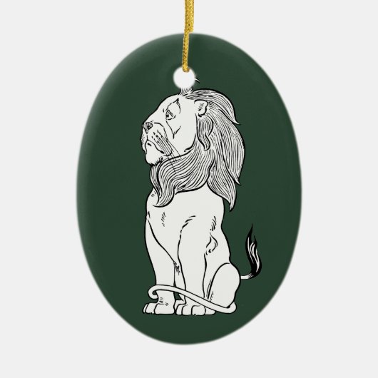  Tovenaar van Oz, Brave Cowarly Lion Keramisch Ornament (Voorkant)