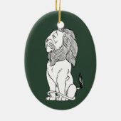  Tovenaar van Oz, Brave Cowarly Lion Keramisch Ornament (Achterkant)