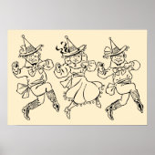  Tovenaar van Oz, Cute Dancing Munchkins! Poster (Voorkant)