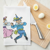  Tovenaar van Oz, Cute Dancing Munchkins! Theedoek (Quarter Fold)