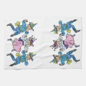  Tovenaar van Oz, Cute Dancing Munchkins! Theedoek (Horizontaal)