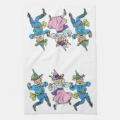  Tovenaar van Oz, Cute Dancing Munchkins! Theedoek (Verticaal)