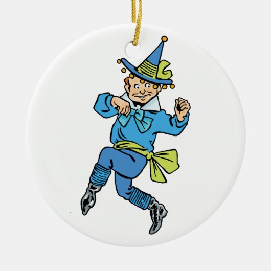  Tovenaar van Oz, Cute Dansjongen Munchkin! Keramisch Ornament (Voorkant)