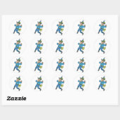  Tovenaar van Oz, Cute Dansjongen Munchkin! Ronde Sticker (Vel)