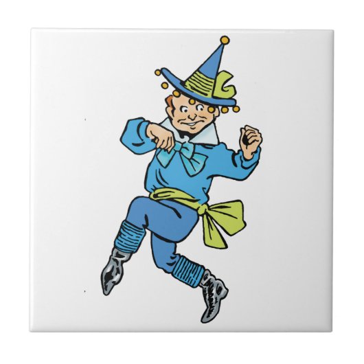  Tovenaar van Oz, Cute Dansjongen Munchkin! Tegeltje (Voorkant)