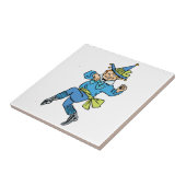 Tovenaar van Oz, Cute Dansjongen Munchkin! Tegeltje (Zijkant)