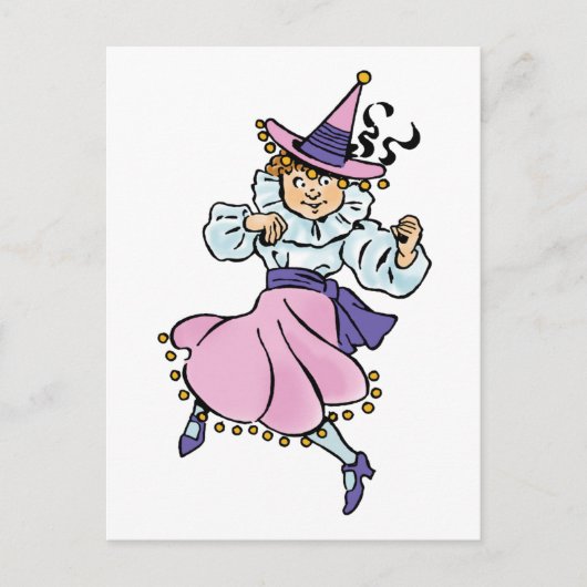  Tovenaar van Oz, Cute Dansling Girl Munchkin Briefkaart (Voorkant)