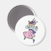  Tovenaar van Oz, Cute Dansling Girl Munchkin Magneet (Voorkant / Achterkant)