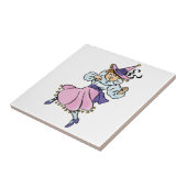 Tovenaar van Oz, Cute Dansling Girl Munchkin Tegeltje (Zijkant)