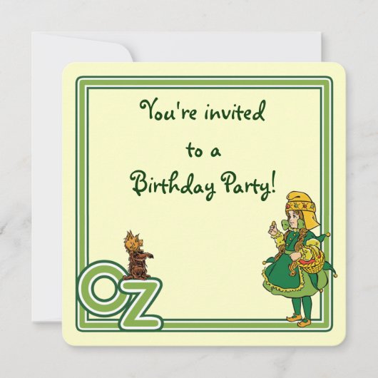 Tovenaar van Oz, de Uitnodiging van de Partij van (Voorkant)