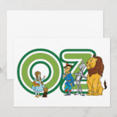  Tovenaar van Oz de Uitnodiging van Karakters (Voorkant / Achterkant)