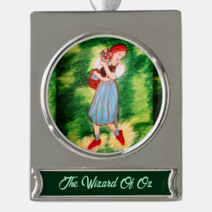 Tovenaar van Oz DOROTHY Banner Ornament Verzilverd Banner Ornament
