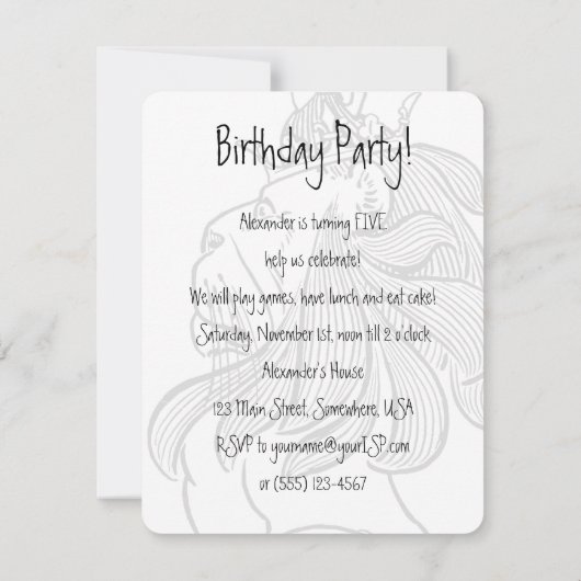  Tovenaar van Oz, Dorothy, Boy Birthday Party Kaart (Achterkant)