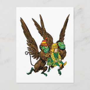 tovenaar van Oz, Dorothy, boze vliegende apen Briefkaart