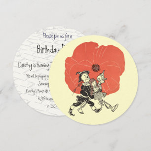  Tovenaar van Oz, Dorothy Child Birthday Party Kaart