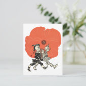 Tovenaar van Oz Dorothy en Poppies Briefkaart (Staand voorkant)