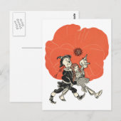 Tovenaar van Oz Dorothy en Poppies Briefkaart (Voorkant / Achterkant)