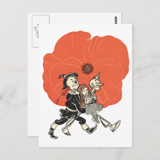 Tovenaar van Oz Dorothy en Poppies Briefkaart (Voorkant / Achterkant)