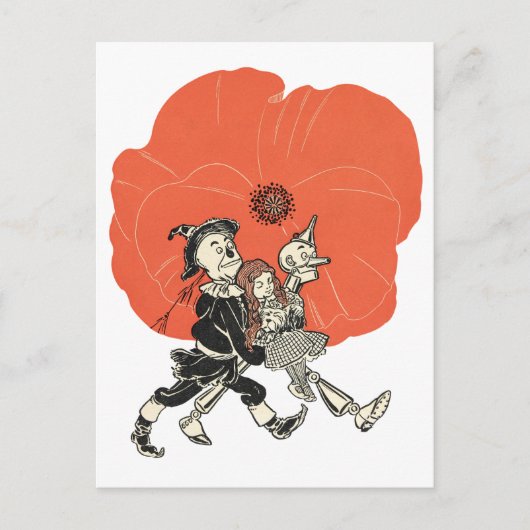 Tovenaar van Oz Dorothy en Poppies Briefkaart (Voorkant)