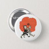 Tovenaar van Oz Dorothy en Poppies Ronde Button 5,7 Cm (Voorkant /achterkant)