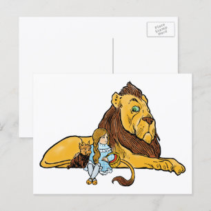 tovenaar van Oz, Dorothy en Toto met Lion Briefkaart