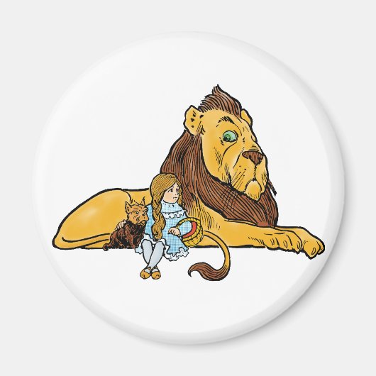  tovenaar van Oz, Dorothy en Toto met Lion Magneet (Voorkant)