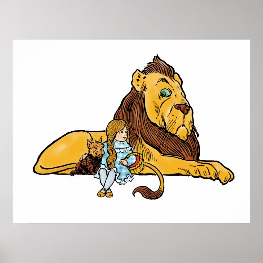  tovenaar van Oz, Dorothy en Toto met Lion Poster (Voorkant)