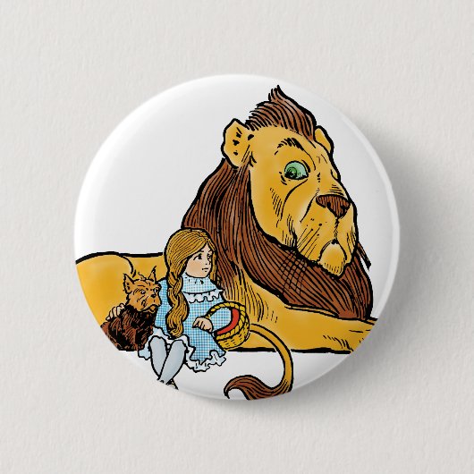 tovenaar van Oz, Dorothy en Toto met Lion Ronde Button 5,7 Cm (Voorkant)