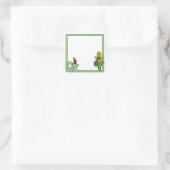  tovenaar van Oz; Dorothy en Toto Vierkante Sticker (Tas)