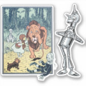  tovenaar van Oz, Dorothy, Lion en Tinman Sticker (Voorkant)