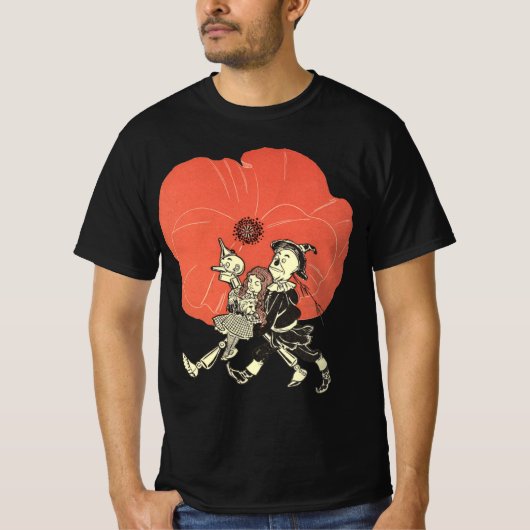  Tovenaar van Oz, Dorothy met Poppy Flowers T-shirt (Voorkant)
