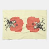  Tovenaar van Oz, Dorothy met Poppy Flowers Theedoek (Horizontaal)
