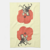  Tovenaar van Oz, Dorothy met Poppy Flowers Theedoek (Verticaal)