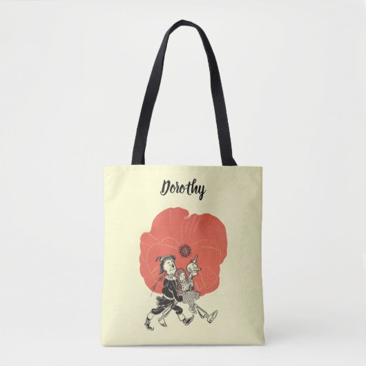  Tovenaar van Oz, Dorothy met Poppy Flowers Tote Bag (Voorkant)