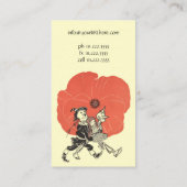  Tovenaar van Oz, Dorothy met Poppy Flowers Visitekaartje (Achterkant)