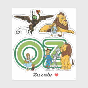  tovenaar van Oz, Dorothy, Monkey en Lion Sticker