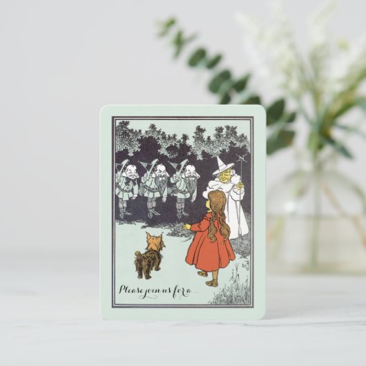  Tovenaar van Oz Dorothy Munchkins Baby shower Kaart (Staand voorkant)