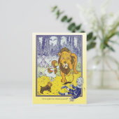 Tovenaar van Oz: Dorothy ontmoet de laffe Lion Briefkaart (Staand voorkant)