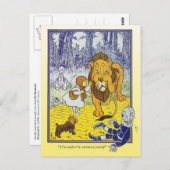 Tovenaar van Oz: Dorothy ontmoet de laffe Lion Briefkaart (Voorkant / Achterkant)