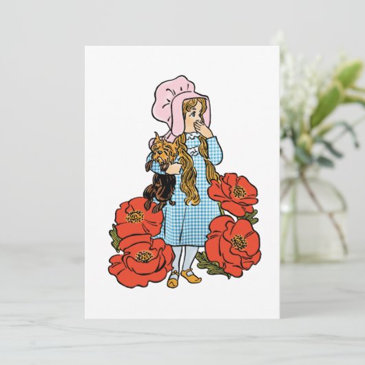 Tovenaar van Oz, Dorothy Poppies Uitnodiging (Staand voorkant)