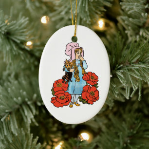 tovenaar van Oz, Dorothy, Red Poppy Flowers Keramisch Ornament