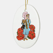  tovenaar van Oz, Dorothy, Red Poppy Flowers Keramisch Ornament (Links)