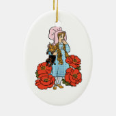  tovenaar van Oz, Dorothy, Red Poppy Flowers Keramisch Ornament (Achterkant)